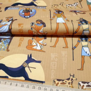 Ancient Egyptian Gods Print Fabric