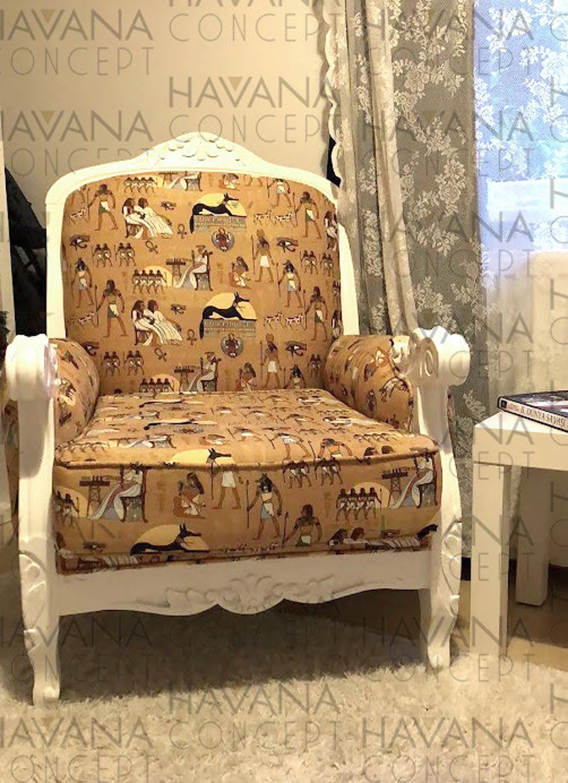 Ancient Egyptian Gods Print Fabric