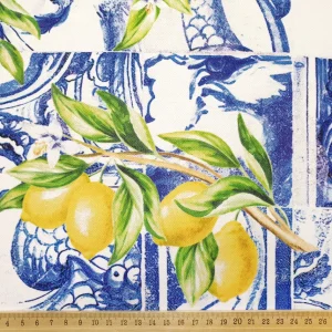 Baroque Ceramic Sicilian Lemons Print Fabric
