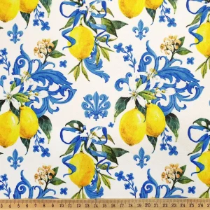 Baroque Lemons Print Fabric