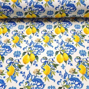Baroque Lemons Print Fabric