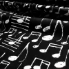 Black Musical Notes Fabric