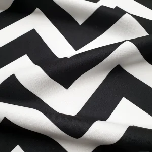 Black and White Chevron Fabric