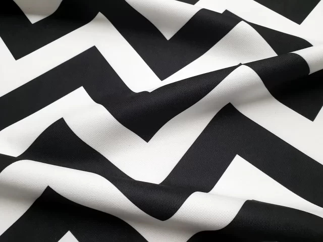 Black and White Chevron Fabric