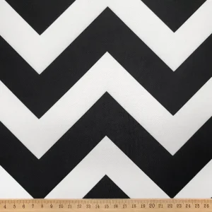 Black and White Chevron Fabric