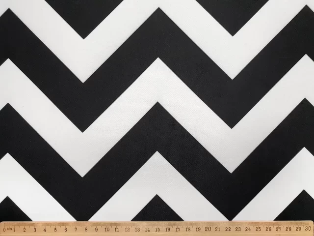 Black and White Chevron Fabric