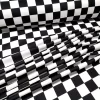 Black and White Classic Checkered Fabric