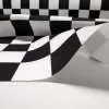 Black and White Classic Checkered Fabric