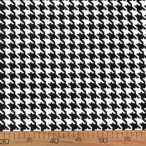 Black and White Houndstooth Fabric