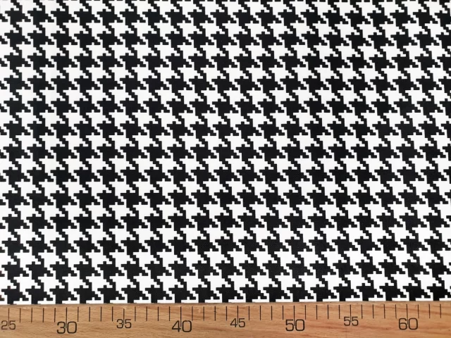 Black and White Houndstooth Fabric