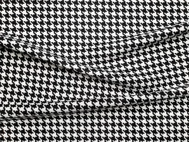 Black and White Houndstooth Fabric