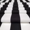 Black and White Medium Striped Fabric