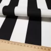 Black and White Medium Striped Fabric