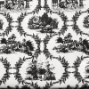 Black and White Toile de Jouy Fabric