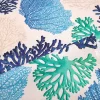 Blue Beige Coral Reef Fabric