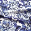 Blue Bird Flower Fabric