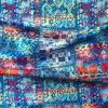 Blue Bohemian Kilim Print Fabric