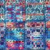 Blue Bohemian Kilim Print Fabric