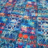 Blue Bohemian Kilim Print Fabric