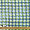 Blue Green Houndstooth Fabric