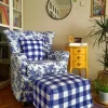 Blue Toile de Jouy Fabric