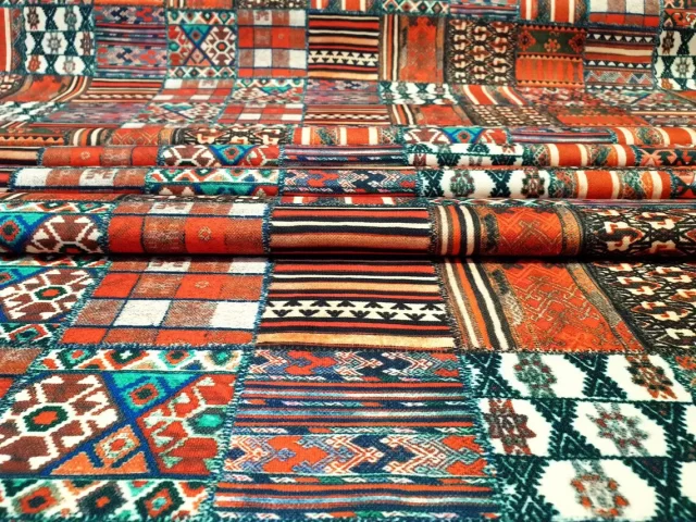 Bohemian Turkish Authentic Kilim Fabric