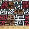 African Bogolan Maze Mudcloth Print Fabric