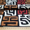 African Bogolan Maze Mudcloth Print Fabric