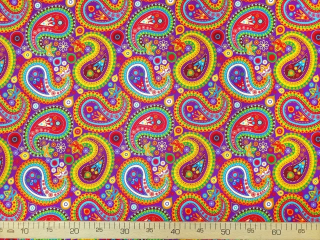Boho Paisley Print Fabric