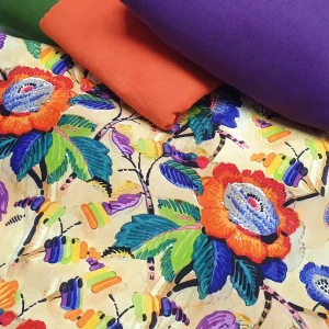 Boho Watercolor Floral Fabric