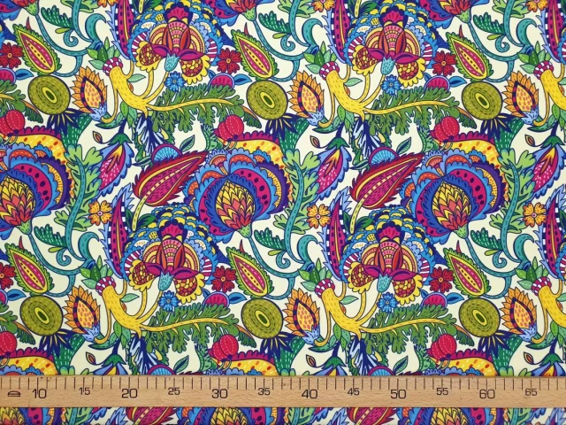 Bright Colorful Floral Fabric
