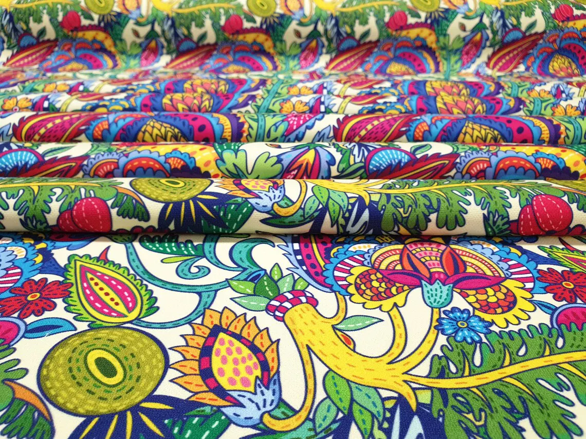 Bright Colorful Floral Fabric