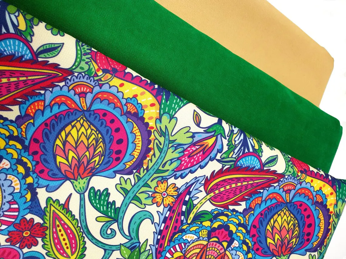 Bright Colorful Floral Fabric