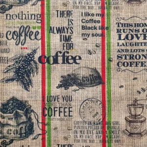 Coffee Sack Print Fabric