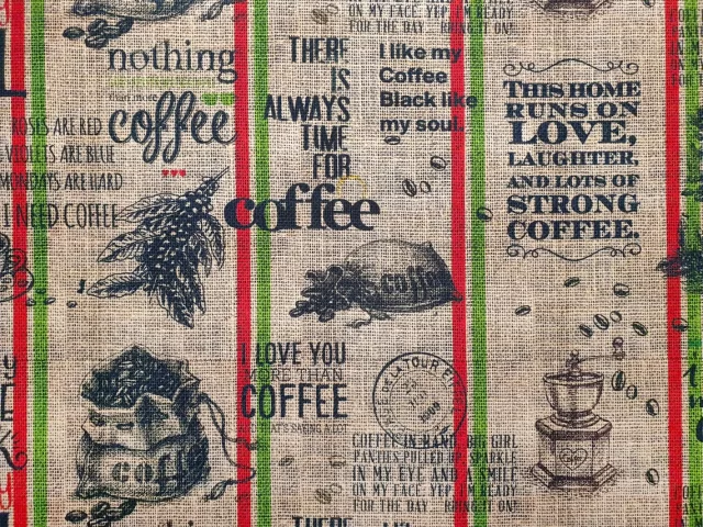 Coffee Sack Print Fabric