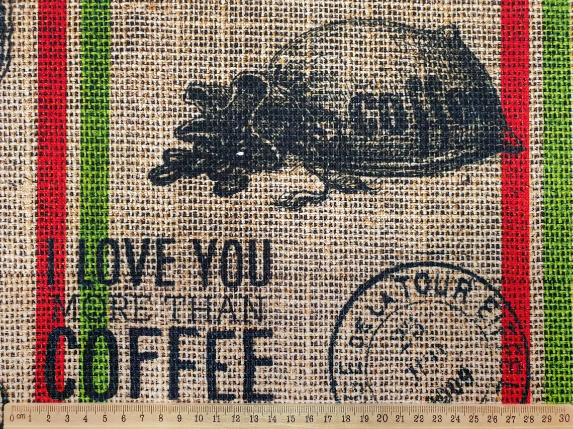 Coffee Sack Print Fabric