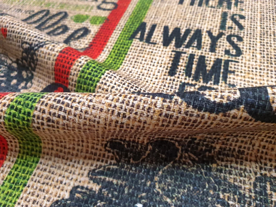 Coffee Sack Print Fabric