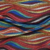 Colorful Geometric Waves Fabric