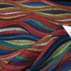 Colorful Geometric Waves Fabric