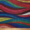 Colorful Geometric Waves Fabric