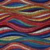 Colorful Geometric Waves Fabric