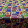 Colorful Patchwork Rug Print Fabric