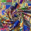 Colorful Patchwork Rug Print Fabric