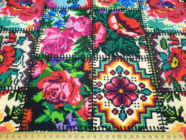 Vintage Flowers and Leaves Fabric