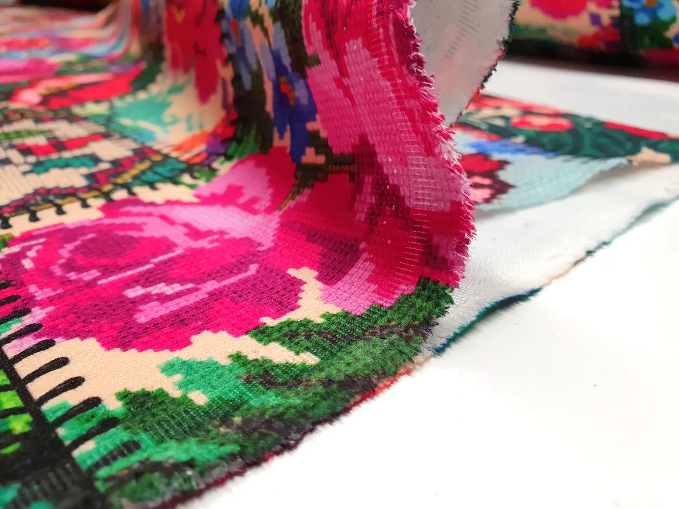 Vintage Flowers and Leaves Fabric