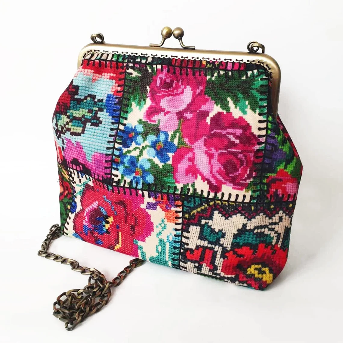 Vintage Flowers and Leaves Fabric