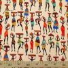 Dancing African Women Print Fabric