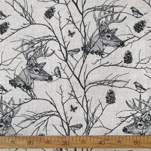 Deers and Birds Fabric