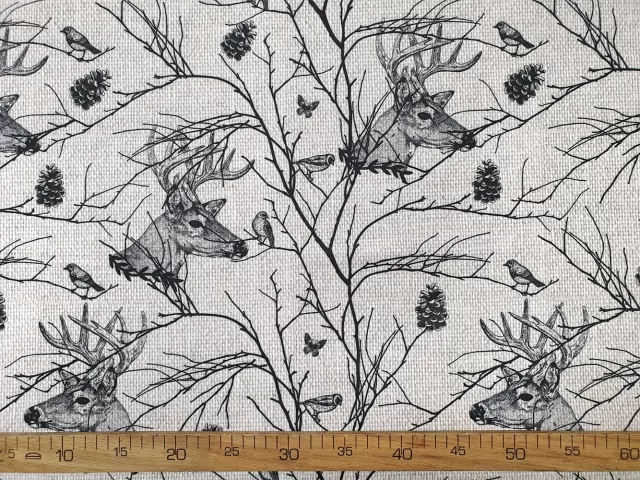 Deers and Birds Fabric