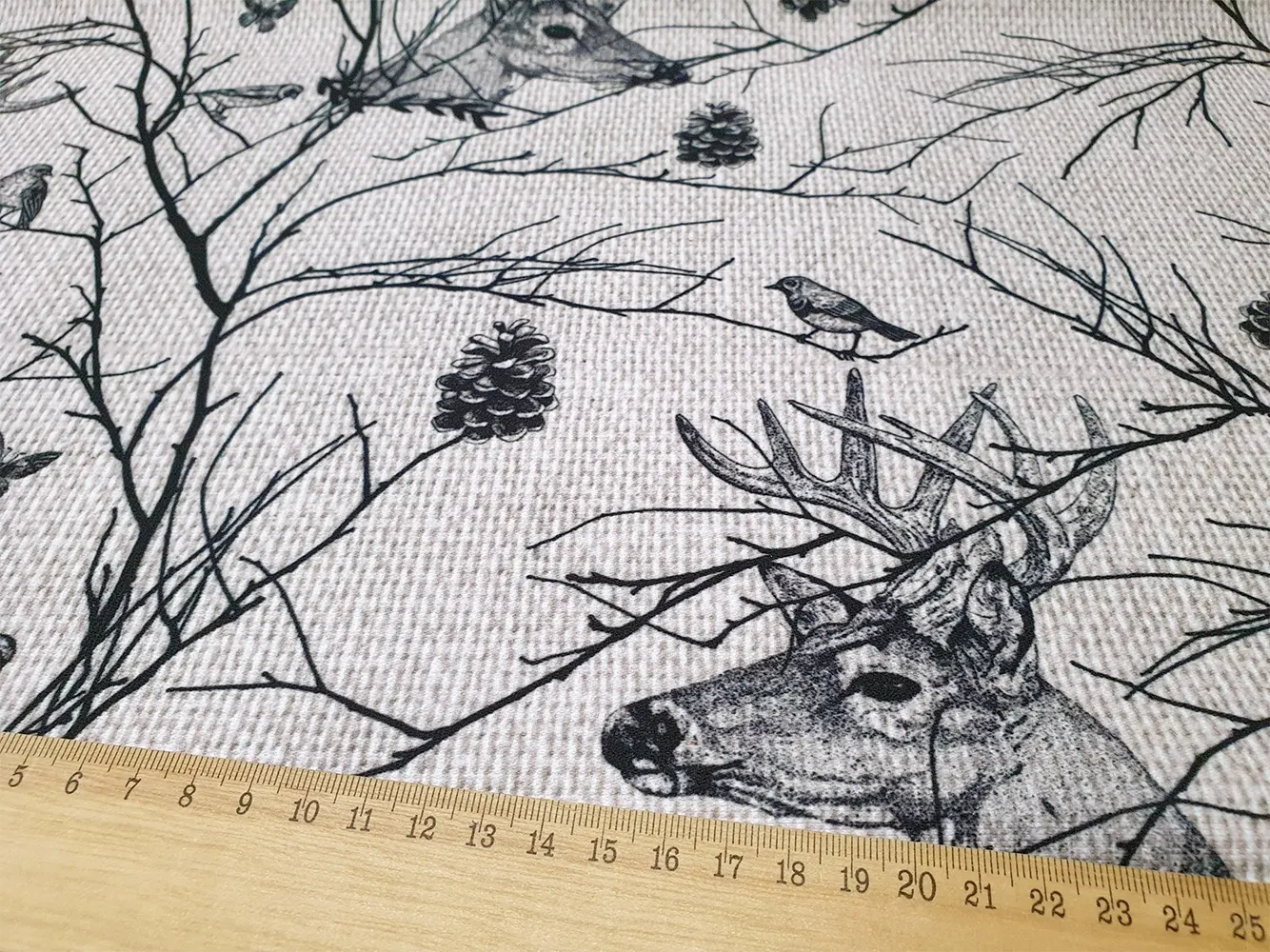 Deers and Birds Fabric